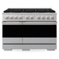 ZLINE 48 in. 6.7 cu. ft. Marino Dual Fuel Range with 8 Burner DuoPro™ Cooktop and Dual Ovens in Satin Stainless Steel (PMDRS-48)