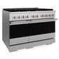 ZLINE 48 in. 6.7 cu. ft. Marino Double Oven Gas Range with 8 Burner Cooktop in Satin Stainless Steel (MGRS-48)