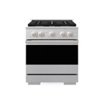ZLINE 30 in. 4.2 cu. ft. Marino Gas Range with Convection Gas Oven in Satin Stainless Steel with 4 Brass Burners (MGRS-BR-30) main image.