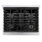ZLINE 30 in. 4.2 cu. ft. Marino Gas Range with Convection Gas Oven in Satin Stainless Steel with 4 Brass Burners (MGRS-BR-30)
