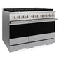 ZLINE 48 in. 6.7 cu. ft. Marino Double Oven Gas Range in Satin Stainless Steel with 8 Brass Burners (MGRS-BR-48)