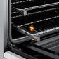 ZLINE 48 in. 6.7 cu. ft. Marino Double Oven Gas Range with 8 Burner Cooktop in Satin Stainless Steel with White Matte Doors (MGRS-WM-48)