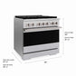 ZLINE 36 in. 5.2 cu. ft. Marino Gas Range with 6 Burner DuoPro™ Cooktop and Convection Gas Oven in Satin Stainless Steel (PMGRS-36)
