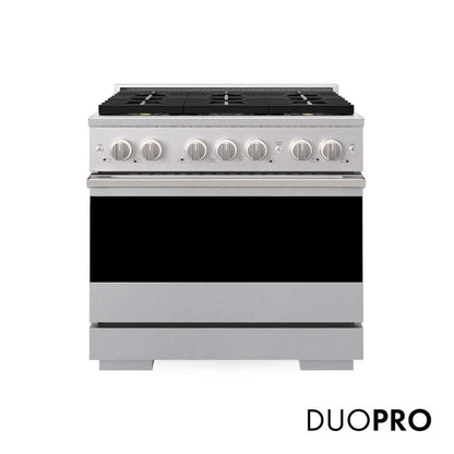 ZLINE 36 in. 5.2 cu. ft. Marino Gas Range with 6 Burner DuoPro™ Cooktop and Convection Gas Oven in Satin Stainless Steel (PMGRS-36)