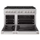 ZLINE 48 in. 6.7 cu. ft. Marino Gas Range with 8 Burner DuoPro™ Cooktop and Dual Ovens in Satin Stainless Steel (PMGRS-48)