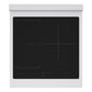 ZLINE Autograph Edition 24 in. 3.2 cu. ft. Marino Induction Range with 3 Element Cooktop and Electric Convection Oven in Stainless Steel with White Matte Door and Champagne Bronze Accents (MINRZ-WM-24-CB)