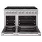 ZLINE 48 in. 6.7 cu. ft. Marino Double Oven Dual Fuel Range in Stainless Steel with 8 Brass Burners (MDR-BR-48)