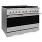 ZLINE 48 in. 6.7 cu. ft. Marino Double Oven Dual Fuel Range in Stainless Steel with 8 Brass Burners (MDR-BR-48)