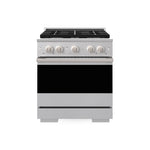 ZLINE 30 in. 4.2 cu. ft. Marino Dual Fuel Range with 4 Burner Gas Cooktop and Electric Convection Oven in Stainless Steel (MDR30) main image.
