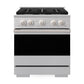 ZLINE 30 in. 4.2 cu. ft. Marino Dual Fuel Range with 4 Burner Gas Cooktop and Electric Convection Oven in Stainless Steel (MDR30)