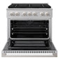 ZLINE 36 in. 5.2 cu. ft. Marino Dual Fuel Range with 6 Burner DuoPro™ Cooktop and Electric Convection Oven in Stainless Steel (PMDR36)