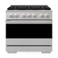 ZLINE 36 in. 5.2 cu. ft. Marino Dual Fuel Range with 6 Burner DuoPro™ Cooktop and Electric Convection Oven in Stainless Steel (PMDR36)