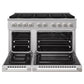 ZLINE 48 in. 6.7 cu. ft. Marino Dual Fuel Range with 8 Burner DuoPro™ Cooktop and Dual Ovens in Stainless Steel (PMDR48)