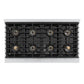 ZLINE Autograph Edition 48 in. 6.7 cu. ft. Marino Dual Fuel Range with 8 Burner DuoPro™ Cooktop and Dual Ovens in Stainless Steel and Polished Gold Accents (PMDRZ-48-G)