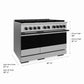 ZLINE Autograph Edition 48 in. 6.7 cu. ft. Marino Dual Fuel Range with 8 Burner DuoPro™ Cooktop and Dual Ovens in Stainless Steel and Matte Black Accents (PMDRZ-48-MB)