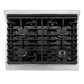 ZLINE 30 in. 4.2 cu. ft. Marino Gas Range with Convection Gas Oven in Stainless Steel with 4 Brass Burners (MGR-BR-30)