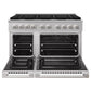 ZLINE 48 in. 6.7 cu. ft. Marino Double Oven Gas Range in Stainless Steel with 8 Brass Burners (MGR-BR-48)