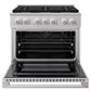 ZLINE 36 in. 5.2 cu. ft. Marino Gas Range with 6 Burner Cooktop and Convection Gas Oven in Stainless Steel (MGR36)