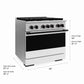 ZLINE Autograph Edition 36 in. 5.2 cu. ft. Marino Gas Range with 6 Burner Cooktop and Convection Gas Oven in Stainless Steel with White Matte Door and Matte Black Accents (MGRZ-WM-36-MB)