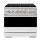 ZLINE 36 in. 5.2 cu. ft. Marino Gas Range with 6 Burner DuoPro™ Cooktop and Convection Gas Oven with White Matte Door (PMGR-WM-36)