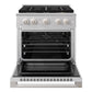 ZLINE 30 in. 4.2 cu. ft. Marino Gas Range with 4 Burner DuoPro™ Cooktop and Convection Gas Oven in Stainless Steel (PMGR30)