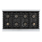 ZLINE Autograph Edition 48 in. 6.7 cu. ft. Marino Gas Range with 8 Burner DuoPro™ Cooktop and Dual Ovens in Stainless Steel and Polished Gold Accents (PMGRZ-48-G)