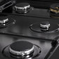 ZLINE 36 in. 5.2 cu. ft. Marino Dual Fuel Range with 6 Burner Gas Cooktop and Electric Convection Oven in Black Stainless Steel (MDRB-36)