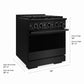 ZLINE 30 in. 4.2 cu. ft. Marino Dual Fuel Range with 4 Burner DuoPro™ Cooktop and Electric Convection Oven in Black Stainless Steel (PMDRB-30)