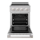 ZLINE 24 in. 3.2 cu. ft. Marino Induction Range with 3 Element Cooktop and Electric Convection Oven in Stainless Steel with White Matte Door (MINR-WM-24)