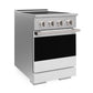 ZLINE 24 in. 3.2 cu. ft. Marino Induction Range with 3 Element Cooktop and Electric Convection Oven in Stainless Steel with White Matte Door (MINR-WM-24)