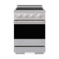 ZLINE 24 in. 3.2 cu. ft. Marino Induction Range with 3 Element Cooktop and Electric Convection Oven in Stainless Steel (MINR24) front, oven closed.