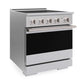 ZLINE 30 in. 4.2 cu. ft. Marino Induction Range with 4 Element Cooktop and Electric Convection Oven in Stainless Steel (MINR30) side.