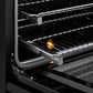 ZLINE Autograph Edition 36 in. 5.2 cu. ft. Marino Induction Range with 5 Element Cooktop and Electric Convection Oven in Black Stainless Steel with Champagne Bronze Accents (MINRBZ-36-CB)