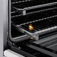 ZLINE 24 in. 3.2 cu. ft. Marino Induction Range with 3 Element Cooktop and Electric Convection Oven in Satin Stainless Steel with White Matte Door (MINRS-WM-24)