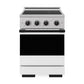 ZLINE Autograph Edition 24 in. 3.2 cu. ft. Marino Induction Range with 3 Element Cooktop and Electric Convection Oven in Stainless Steel with White Matte Door and Matte Black Accents (MINRZ-WM-24-MB)