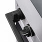 ZLINE Autograph Edition 30 in. 4.2 cu. ft. Marino Induction Range with 4 Element Cooktop and Electric Convection Oven in Stainless Steel with White Matte Door and Matte Black Accents (MINRZ-WM-30-MB) close-up, modern oven and cooktop knobs.