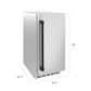 ZLINE Autograph Edition 15 in. Touchstone Nugget Ice Maker with Drain Pump and Solid Stainless Steel Door with Matte Black Handle (INGDZ-ST-15-MB)