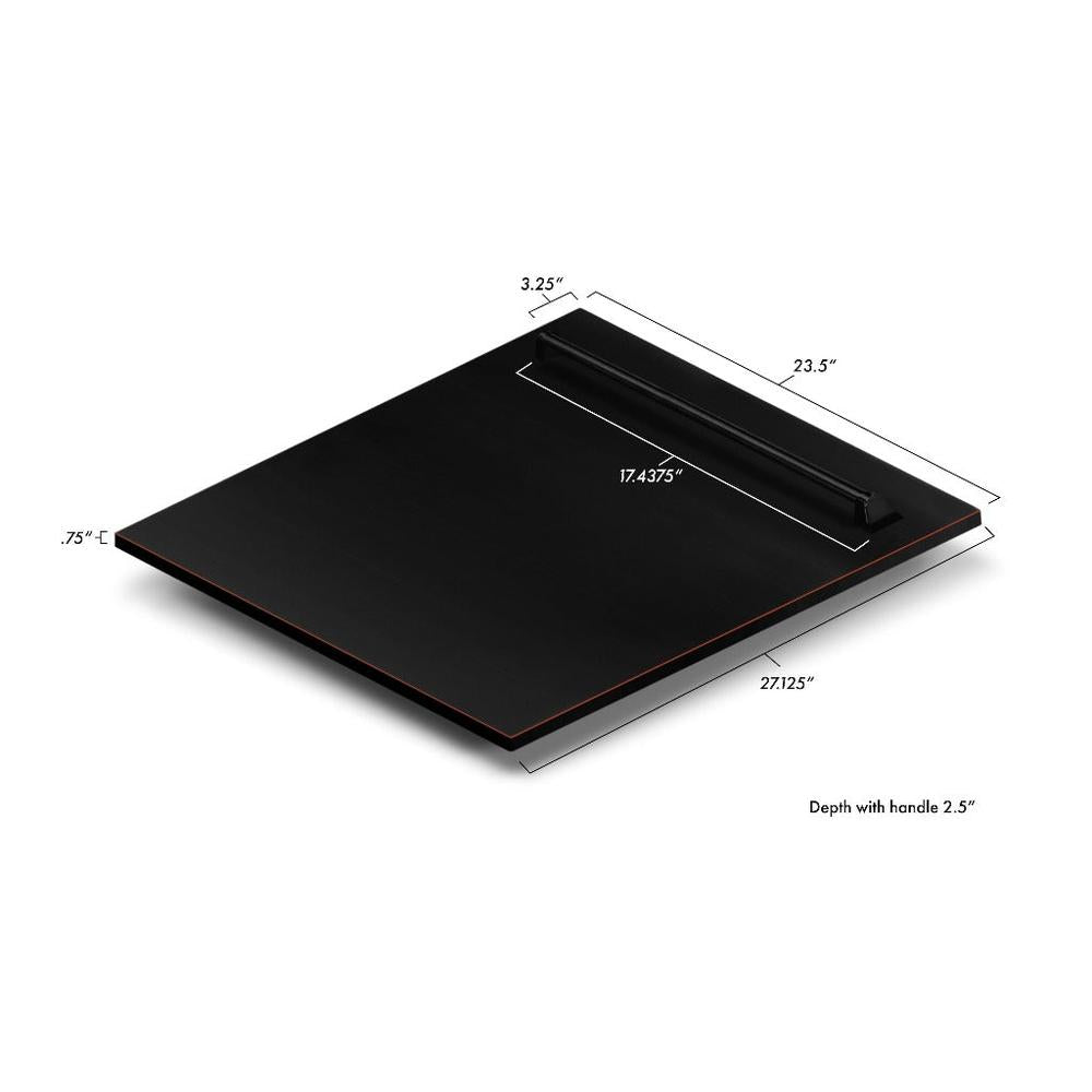 ZLINE 24 in. Tallac Dishwasher Panel dimensional graphic.