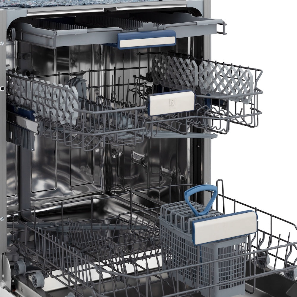 ZLINE 24 in. Tallac Series 3rd Rack Tall Tub Dishwasher in Custom Panel Ready with Stainless Steel Tub, 51dBa (DWV-24)