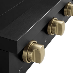 ZLINE Autograph Edition 48 in. Paramount Induction Rangetop with 7 Element Cooktop in Black Stainless Steel and Champagne Bronze Accents (SINRTBZ-48-CB)
