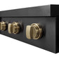 ZLINE Autograph Edition 48 in. Paramount Induction Rangetop with 7 Element Cooktop in Black Stainless Steel and Champagne Bronze Accents (SINRTBZ-48-CB)