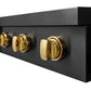 ZLINE Autograph Edition 48 in. Paramount Induction Rangetop with 7 Element Cooktop in Black Stainless Steel and Polished Gold Accents (SINRTBZ-48-G)