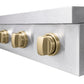 ZLINE Autograph Edition 48 in. Paramount Induction Rangetop with 7 Element Cooktop in Satin Stainless Steel and Champagne Bronze Accents (SINRTSZ-48-CB)