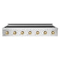 ZLINE Autograph Edition 48 in. Paramount Induction Rangetop with 7 Element Cooktop in Satin Stainless Steel and Champagne Bronze Accents (SINRTSZ-48-CB)