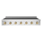 ZLINE Autograph Edition 48 in. Paramount Induction Rangetop with 7 Element Cooktop in Stainless Steel and Champagne Bronze Accents (SINRTZ-48-CB)