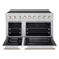 ZLINE 48 in. 6.7 cu. ft. Paramount Induction Range with 7 Element Cooktop and Dual Ovens in Stainless Steel with White Matte Doors (SINR-WM-48)