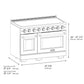 ZLINE 48 in. 6.7 cu. ft. Paramount Induction Range with 7 Element Cooktop and Dual Ovens in Stainless Steel (SINR48)