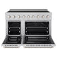 ZLINE 48 in. 6.7 cu. ft. Paramount Induction Range with 7 Element Cooktop and Dual Ovens in Stainless Steel (SINR48)