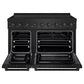 ZLINE 48 in. 6.7 cu. ft. Paramount Induction Range with 7 Element Cooktop and Dual Ovens in Black Stainless Steel (SINRB-48)