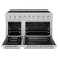 ZLINE 48 in. 6.7 cu. ft. Paramount Induction Range with 7 Element Cooktop and Dual Ovens in Satin Stainless Steel (SINRS-48)